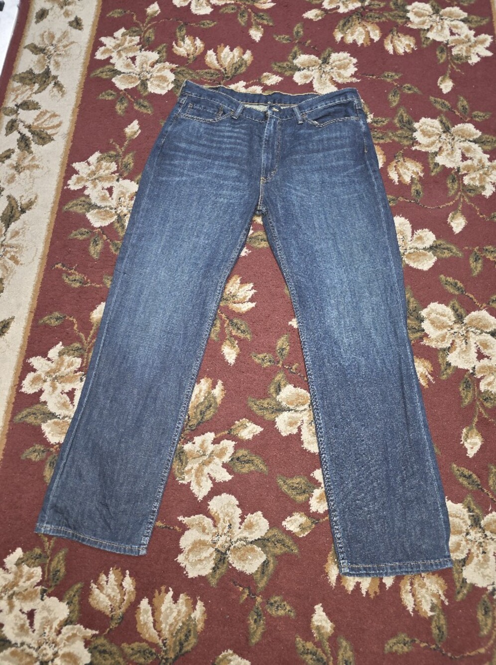 Levi's Blue Denim Jeans with Tan Stitching